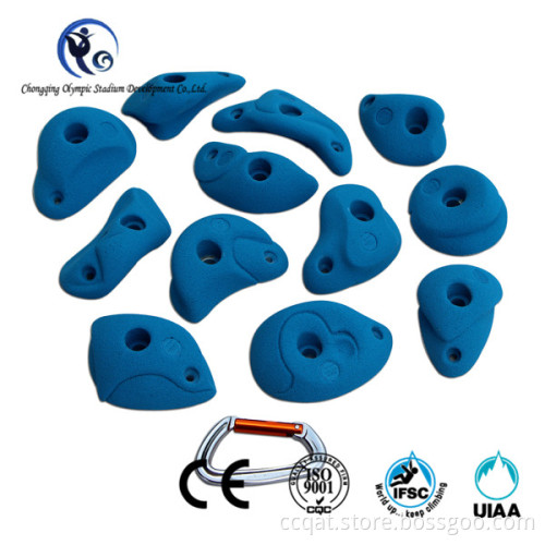 Carved cartoon shape wall climbing holds for children and grown ups